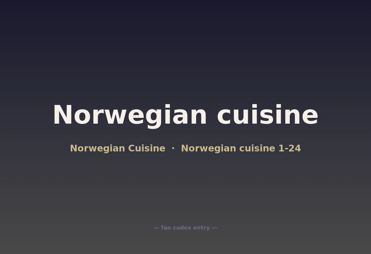 Norwegian cuisine